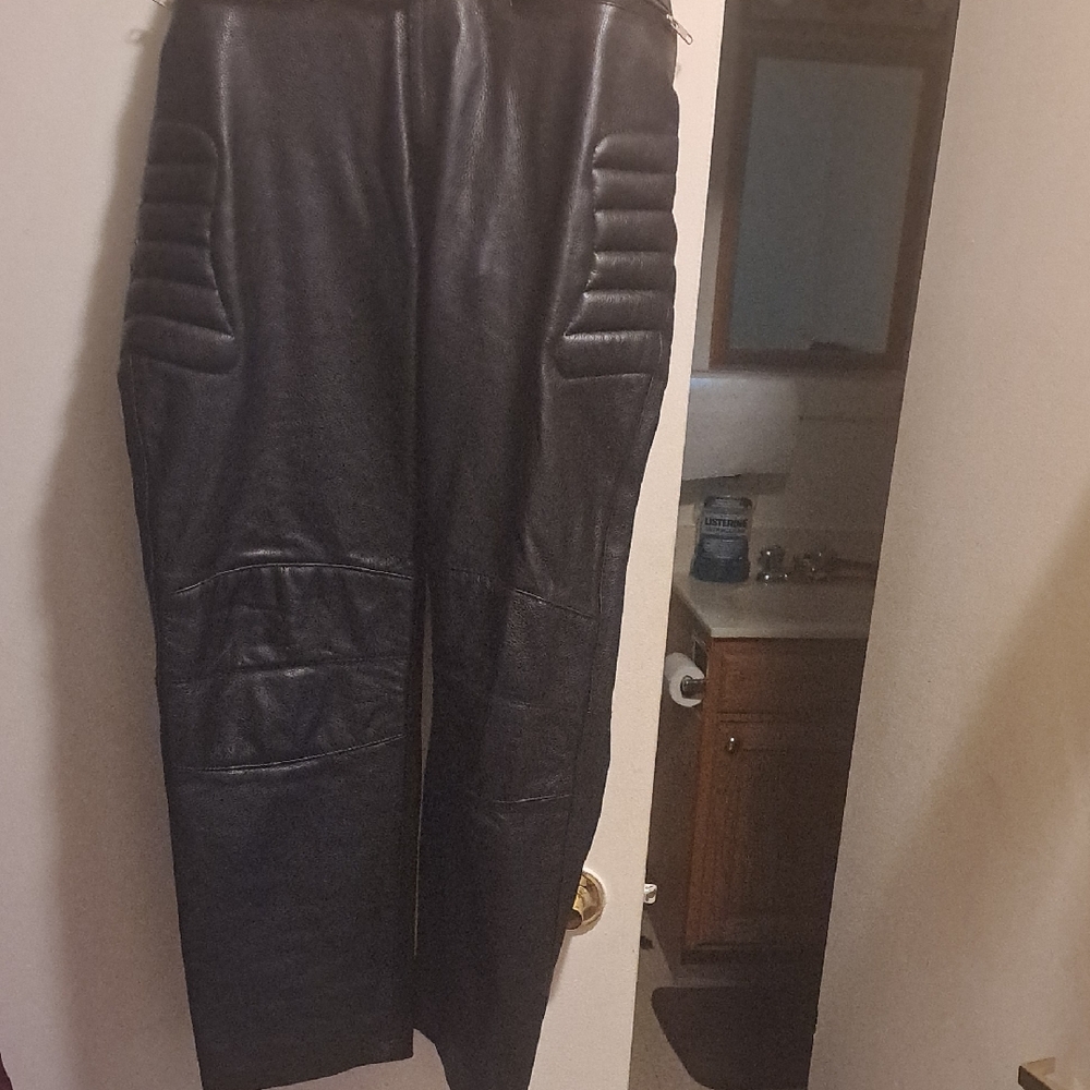 Men's  Leather Motorcycle Pant Size 40x30